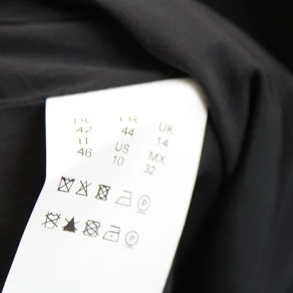 HUGO BOSS Daina White & Black Colorblock Sheath Elbow Sleeves Midi Dress Size 10 - Picture 7 of 10